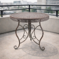 Preview: Gartentisch Bilbao Ø 70 cm – Landhaus Metalltisch für Balkon & Garten