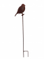 Mobile Preview: ZZ_Gartenstecker Edelrost - Vogel - Höhe 32 cm + 90 cm Stab