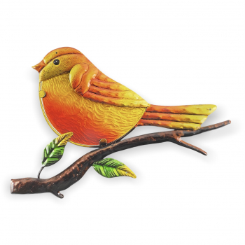 Vogel orange (3D) - Wandbild