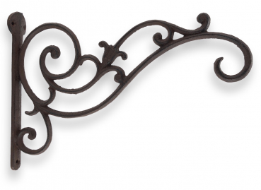 Rustikaler Haken lang für Hanging-Basket, Blumenampeln u.v.m, aus Gusseisen