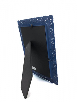 Preview: Crispe Bilderrahmen "Split blau", aus hochwertigem Metall