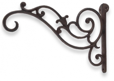Preview: Rustikaler Haken lang für Hanging-Basket, Blumenampeln u.v.m, aus Gusseisen
