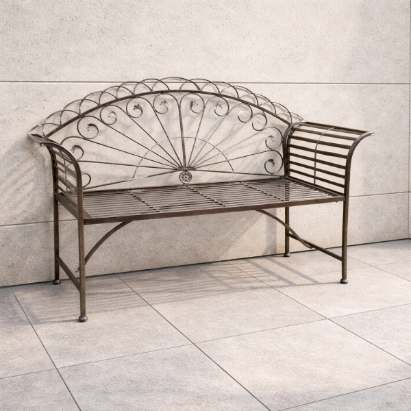 Gartenbank Toledo 2-Sitzer – Landhaus Metallbank für Balkon & Garten