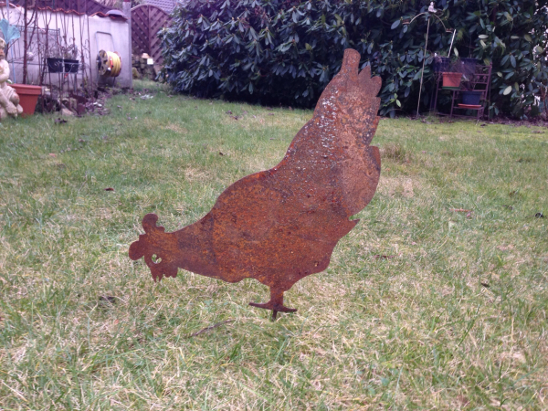 Pickendes Huhn - Gartenstecker